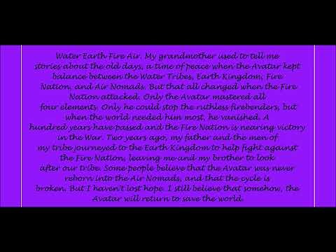 Avatar The Last Airbender Theme Song Lyrics