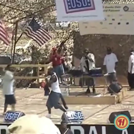 Members of G Unit in Iraq performing for U S troops