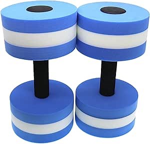 Water Aerobic Exercise Foam Dumbbell Pool Resistance,Water Aqua Fitness Barbells Hand Bar Exercises Equipment for Weight Loss (Set of 2)
