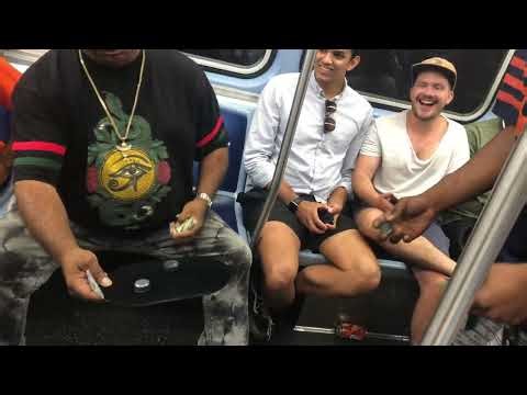 Man Playing the Shell Game on the Redline CTA Train in Chicago