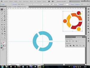 logotipo ubuntu 3D en Illustrator