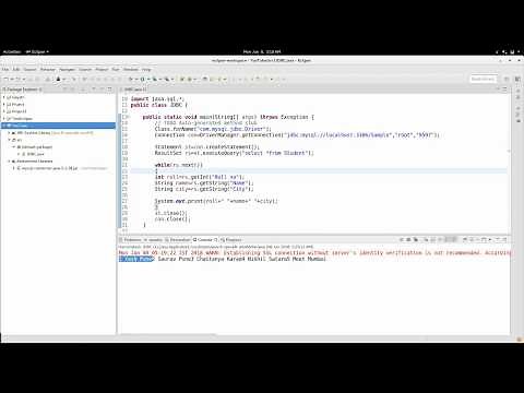 Java and MySQL connection in eclipse (JDBC) by complete concepts
