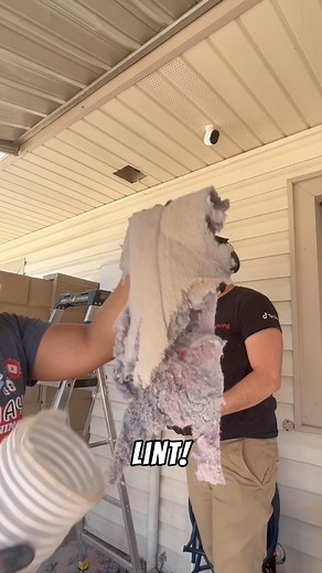 138K views · 1.5K reactions | This was the First time this dryer vent had ever been cleaned! The lint was in their since 1964, 61 years of Lint! #oddlysatisfying #asmr #dryerventcleaning | Lint Away | Facebook