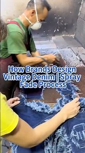 How Brands Design Vintage Denim | Spray Fade Process