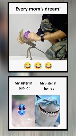 Every Mom’s Dream & Sister’s Double Personality 😂#shorts #trending #viral