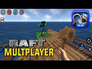 Raft Survival Multiplayer 🦈 jogo de sobrevivência no meio do oceano aberto com seus amigos online!