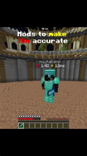 Mods to make Your aim Accurate #minecraft #shorts #pvp