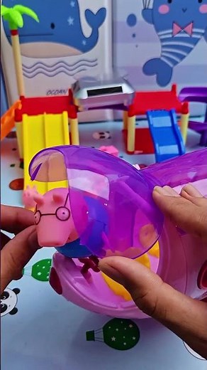 Satisfying with Unboxing & Review Peppa Pig Travel by Air Plane Toy ASMR #asmr #peppapig #toys