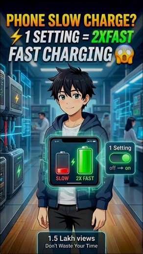 “Phone Slow Charge? ⚡ 1 Setting = 2X Fast Charging 😱” #shorts #viral