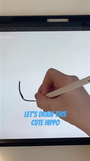 Let’s draw cute hippo in procreate!