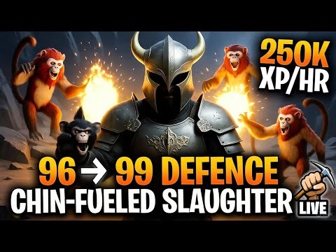 🛡️ 98 → 99 DEFENCE FINAL CHIN PUSH! 💥 250K XP/hr to CAPE GLORY! 🐒🏆 OSRS Maxing Series LIVE! 🚀