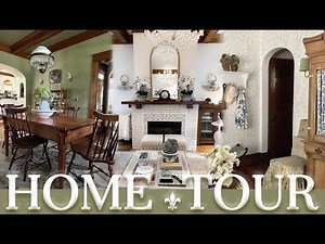 Historic Home Tour: English/French Country Style Interiors Decorated with Thrifty Secondhand Decor!