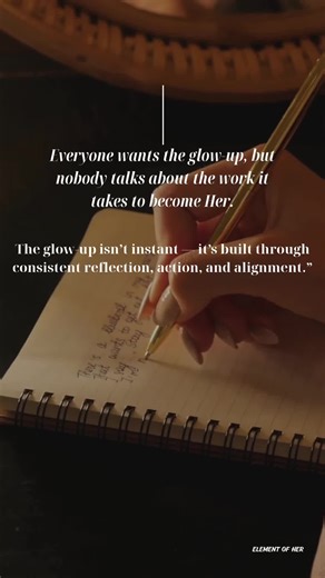 Element of Her: Becoming Her Era … So many women are exhausted — not because they aren’t capable, but because they’re disconnected from themselves. Trying to level up without clarity. Wanting confidence without structure. Chasing the glow-up without grounding. That’s the gap. The shift happens when you slow down, reflect, and start choosing yourself intentionally. When personal growth stops being a thought and becomes a daily practice. Element of Her is about that transformation. It’s about buil