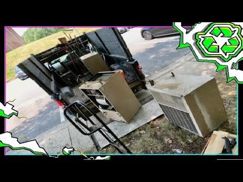 Baltimore Street Scrapping RECYCLING SCRAP METAL HUNT Air Conditioner Units Breaking Down HVAC 🤑♻️
