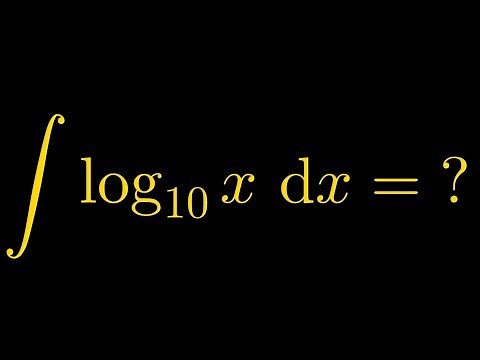 Integrating log(x) (Base 10)
