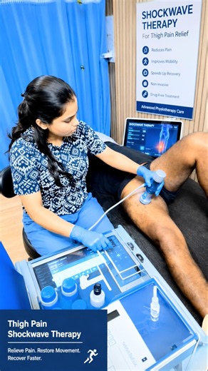 Thigh Pain Relief with Shockwave Therapy Fast Recovery & Muscle Pain Treatment#painrelief #shockwave