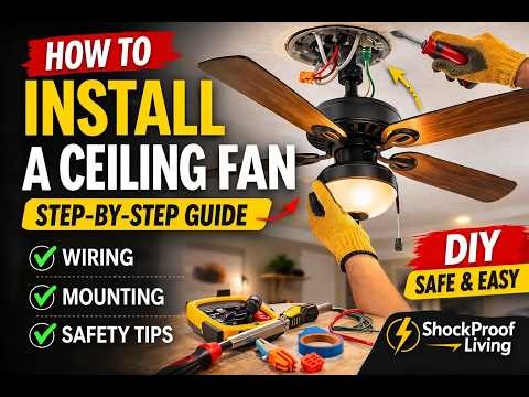 How to Install a Ceiling Fan (Step-by-Step for Beginners)