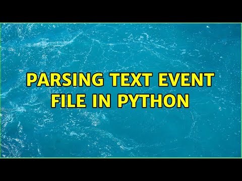 Parsing text event file in Python