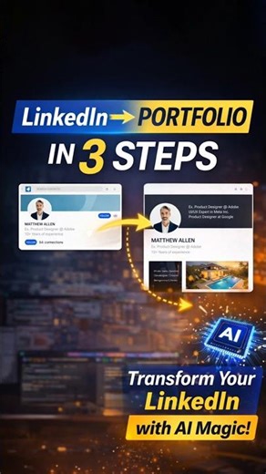 How to create your Portfolio website using AI #linkedin #ai #aitools #learnai