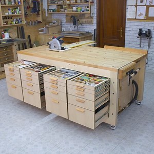 ▷ DIY Plywood Multifunction Workbench Plans - Paoson