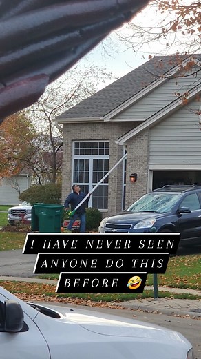 Dave Appel | Absolutely Genius 😳 #fallvibes #leafblower #fallstuff #falldiy #fallfever #neighbors | Instagram