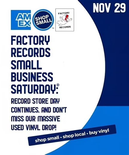 1200 used records just dropped at Factory Records Costa Mesa. And we've still got a great selection of Black Friday Record Store Day vinyl. Please shop small and shop local this Small Business Saturday. | Factory Records