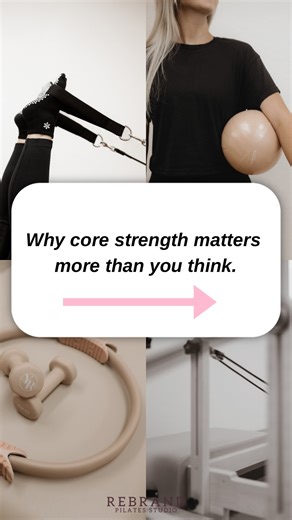 Why core strength matters more than you think, keep reading ⬇️ Stability and Control: Your core is your powerhouse, it stabilizes your spine and pelvis, helping you move with precision and balance instead of relying on momentum. Better Posture: A strong core supports proper spinal alignment, which improves posture and reduces tension in your neck, shoulders, and lower back. Injury Prevention: By strengthening the deep abdominal and back muscles, Pilates helps protect your spine and joints from s