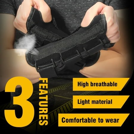 Medical Carpal Tunnel Wrist Brace, Right/Left Hand Splint Support Gym Sports Arthritis Sprain Band Adjustable & Breathable Protector Strap - Walmart.ca