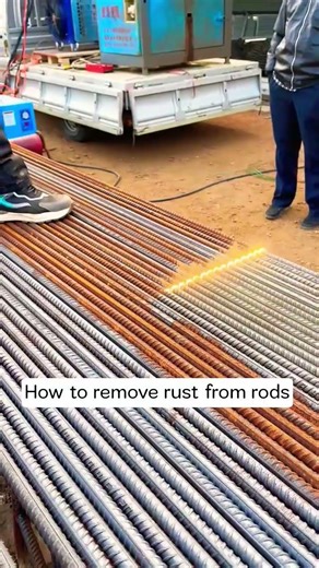 Rod Rust Remover technique | How to remove rust from rods #rod #rust #remove #work #shorts
