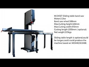 woodworking band saw with sliding table