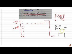 In lower triangular matrix of order `nxxn`. Find (i) Minimum number of zeroes. (ii) Maximum num...
