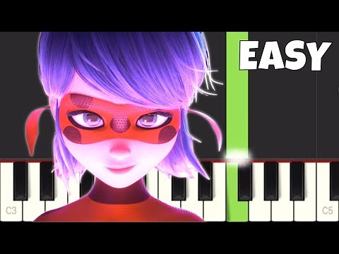 Courage in Me - EASY Piano Tutorial - LadyBug & Cat Noir Movie