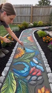 They Turned Plain Concrete Into a FLOWER MASTERPIECE 😱🌸🎨 | Stunning Garden Walkway