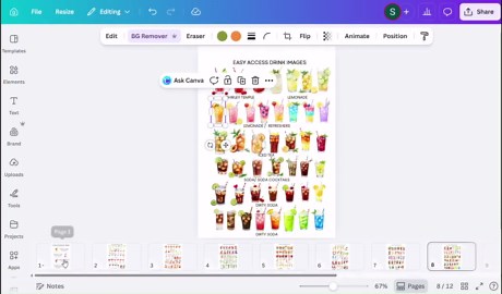 Iced Tea & Lemonade Bar Sign, Lemonade Bar Mocktail Print, Signature Drink Menu Template Poster Non Alcoholic Grad Baby Bridal Shower Decor - Etsy