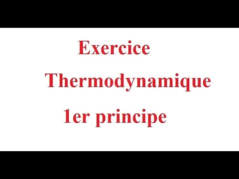 Exercice thermodynamique 1er principe