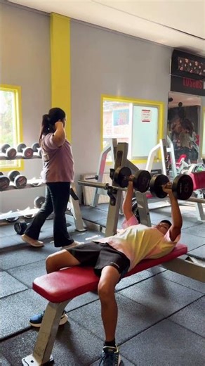 I can bench press half of my body weigh #gym