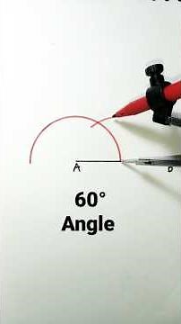 how to construct 60 degree angle using compass | 60° angle