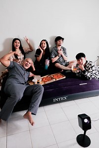 6.4K views · 91 reactions | Work drained us, Intex Airbed saved us! Snacks, movie night, & zero responsibilities after a long week.  Super easy to set up for both your indoor or outdoor activities this summer! This INTEX Airbed comes with 2 Pillows & an Air Pump! Get yours available at Toys"R"Us Philippines. #ToysRUs #ToysRUsPH #GetMovingGetSporty #INTEX | AWIE | Facebook