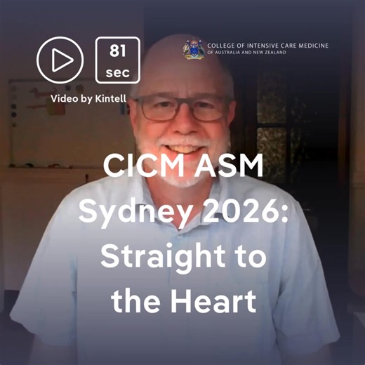 “Whether you’re a returning visitor, or this is your first time, we’ve got a great program lined up. And it’s a terrific opportunity to catch up with colleagues and friends.” - Peter Kruger, CICM President shares what you can expect from ASM 2026. ▶️ View the ASM2026 Preliminary Program here: https://asm.cicm.org.au/wp-content/uploads/2026/01/250119_CICM-ASM-2026_Draft-Program.pdf 🚨 Early Bird ASM registration closes on 20 February, so book ASAP! https://asm.cicm.org.au/registration/ | College 