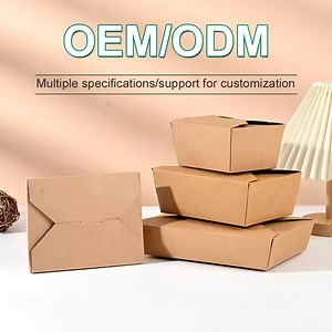 [Hot Item] 100ml Kraft Paper Lunch Cardboard Take out Meal Food Box