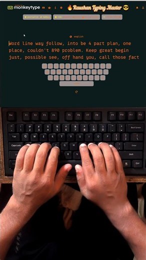 92 WPM Typing Speed with 100% Accuracy #fasttyping #raushantypingmaster