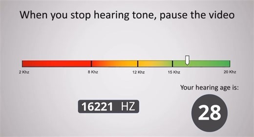 Hearing test!👂 When did you stop hearing sound in the video? Humans can detect sounds in a frequency range from about 20 Hz to 22 kHz. It’s the higher frequencies that we lose first with age. | Savage Paramedics