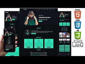 Make responsive website using html css and javascript from scratch Bangla - Portfolio Website 2022