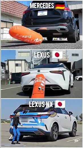 Mercedes vs Lexus AEB Reverse Test – The Real Winner! 🚗💥 #Shorts