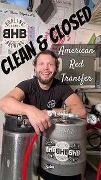How I transfer from fermenter keg to serving keg. Clean & closed 🍺 #Homebrewing #KegTransfer