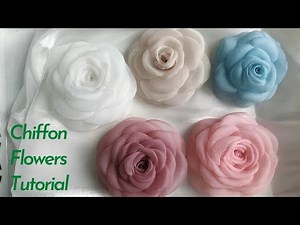 DIY Chifon Rose Tutorial I How To Make A Fabric Flower Easily I Dạy Làm Hoa Voan I NhanDo Handmade