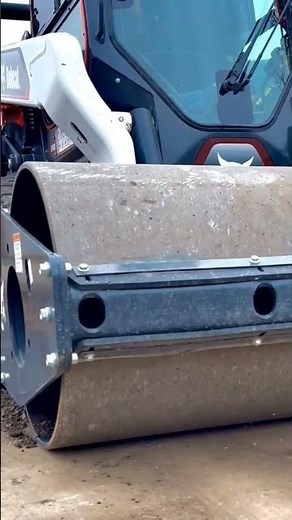 BOBCAT VIBRATORY COMPACTION ROLLER BEFORE AND AFTER ON THE T-76 PLATINUM SKIDSTEER