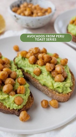 1.5K views · 731 reactions | Meet your protein-packed, taste-bud-pleasing breakfast hero by @sophs.clean.eats ! Perfect for a power start to your day! 陋 Ingredients: * 1/2 Avos from Peru * 1/2 squeezed lemon * Flaky sea salt * 1 piece of fresh sourdough * Chickpeas * Crushed red pepper flakes #Avocadotoast #PowerBreakfast #Avocadorecipes #AvosFromPeru | Avocados from Peru | Facebook