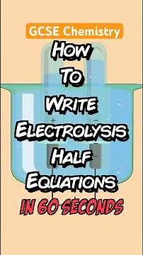 Here’s how to write Electrolysis half equations in 60 seconds! #gcse #chemistry #aqa #gcsescience