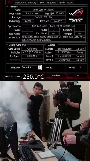 Overclocking the Core i9 13900k broke all world records at 9GHz!